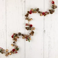 Northlight Pine Cones And Berries Unlit Indoor Christmas Garland