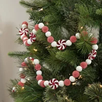 Northlight Peppermint Candy Beaded Unlit Indoor Christmas Garland