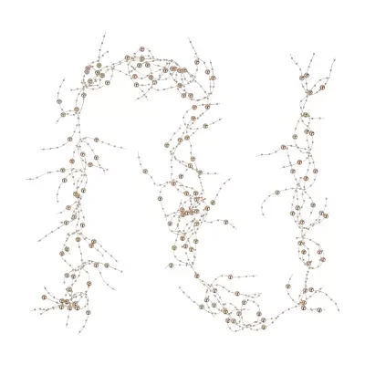 Northlight Metallic Rose Gold Beaded Unlit Indoor Christmas Garland