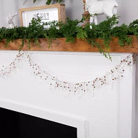 Northlight Metallic Rose Gold Beaded Unlit Indoor Christmas Garland