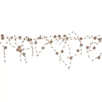 Northlight Metallic Rose Gold Beaded Unlit Indoor Christmas Garland