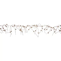 Northlight Metallic Rose Gold Beaded Unlit Indoor Christmas Garland