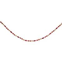 Northlight Shiny And Matte Red And Gold Beaded Unlit Christmas Outdoor Garland