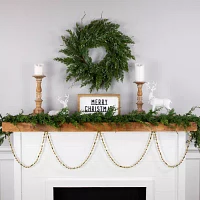 Northlight Shiny And Matte Beaded Unlit Outdoor Christmas Garland