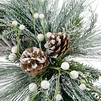 Northlight Frosted Pine Cone And Foliage Unlit Indoor Christmas Wreath