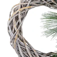 Northlight Frosted Pine Cone And Foliage Unlit Indoor Christmas Wreath