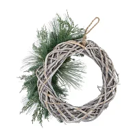 Northlight Frosted Pine Cone And Foliage Unlit Indoor Christmas Wreath