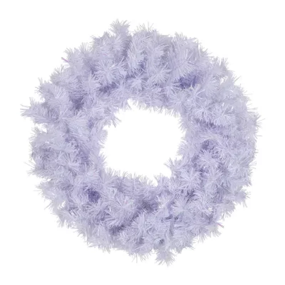 Northlight White Iridescent Spruce Unlit Indoor Christmas Wreath