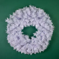 Northlight White Iridescent Spruce Unlit Indoor Christmas Wreath