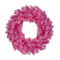 Northlight Pink Spruce With Lights Indoor Pre-Lit Christmas Wreath