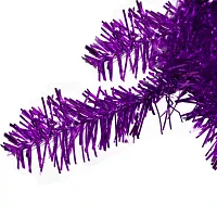 Northlight Metallic Purple Tinsel Unlit Indoor Wreath