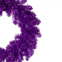 Northlight Metallic Purple Tinsel Unlit Indoor Wreath