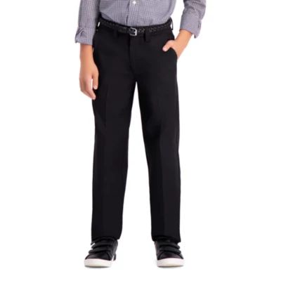 Haggar Little & Big Boys Cool 18 Pro Slim Pant Tapered Flat Front