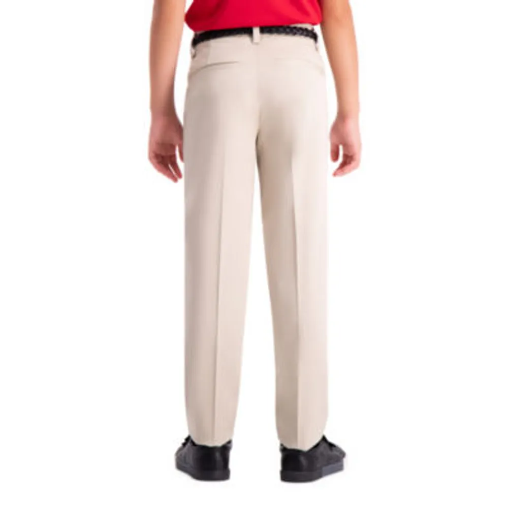 Haggar Little & Big Boys Slim Tapered Flat Front Pant