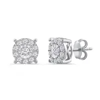 1 CT. T.W. Natural White Diamond Sterling Silver 2-pc. Jewelry Set