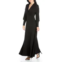 24seven Comfort Apparel Long Sleeve Maxi Dress