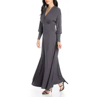 24seven Comfort Apparel Long Sleeve Maxi Dress