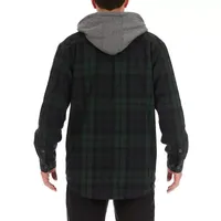 Smiths Workwear Sherpa Flannel Mens Hooded Lined Midweight Shirt Jacket
