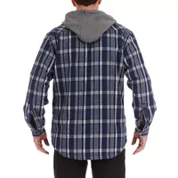 Smiths Workwear Sherpa Flannel Mens Hooded Lined Midweight Shirt Jacket