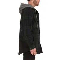 Smiths Workwear Sherpa Flannel Mens Hooded Lined Midweight Shirt Jacket
