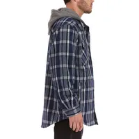 Smiths Workwear Sherpa Flannel Mens Hooded Lined Midweight Shirt Jacket