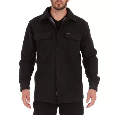 Smiths Workwear Sherpa Lined Mens Fleece Shirt Jacket