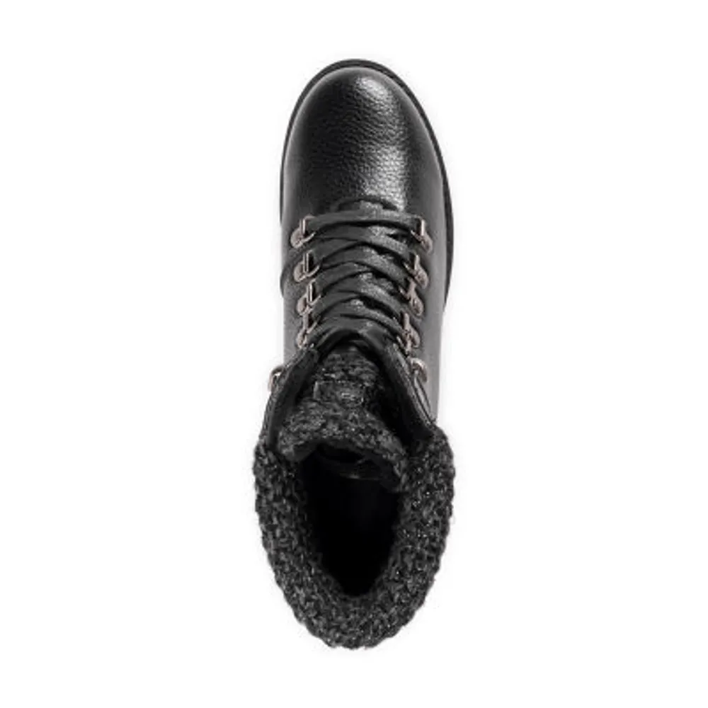 Muk Luks Womens Hiker Denali Stacked Heel Winter Boots