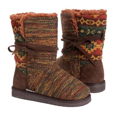 Muk Luks Womens Clementine Flat Heel Winter Boots