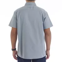 Smiths Workwear Stretch Full Swing Mens Regular Fit Short Sleeve Button-Down Shirt