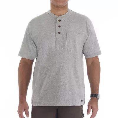 Smiths Workwear Mens Short Sleeve Regular Fit Henley Shirt