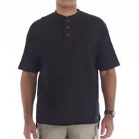 Smiths Workwear Mens Short Sleeve Regular Fit Henley Shirt