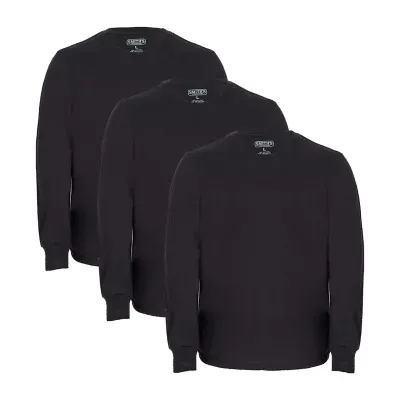 Smiths Workwear Mens 3 Pack Crew Neck Long Sleeve T-Shirt