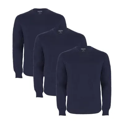 Smiths Workwear Mens 3 Pack Crew Neck Long Sleeve T-Shirt