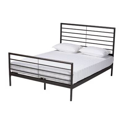 Alva Metal Headboard and Footboard Platform Bed