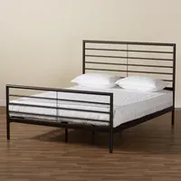 Alva Metal Headboard and Footboard Platform Bed