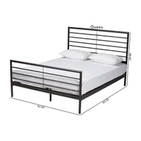 Alva Metal Headboard and Footboard Platform Bed