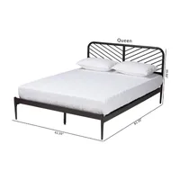 Dora Metal Headboard and Footboard Platform Bed