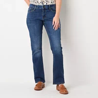 Liz Claiborne Sara Bootcut Womens Mid Rise Slim Pant-Tall