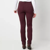 Liz Claiborne Sara Womens Mid Rise Slim Pant-Tall