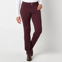 Liz Claiborne Sara Womens Mid Rise Slim Pant-Tall