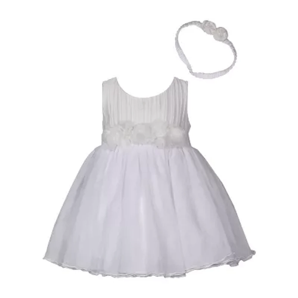 Bonnie Jean Baby Girls Sleeveless Flower Girl Fit + Flare Dress