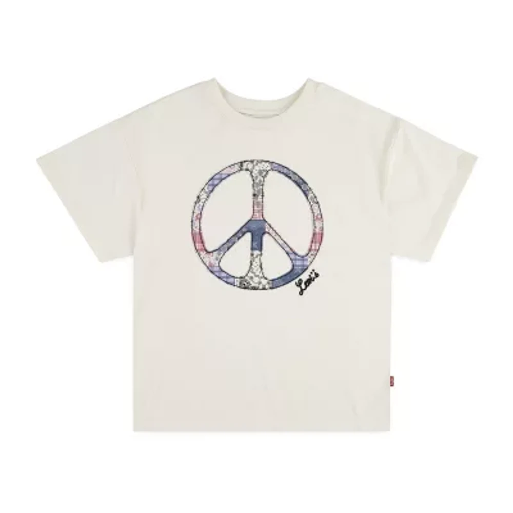 Levi's Big Girls Round Neck Short Sleeve Graphic T-Shirt