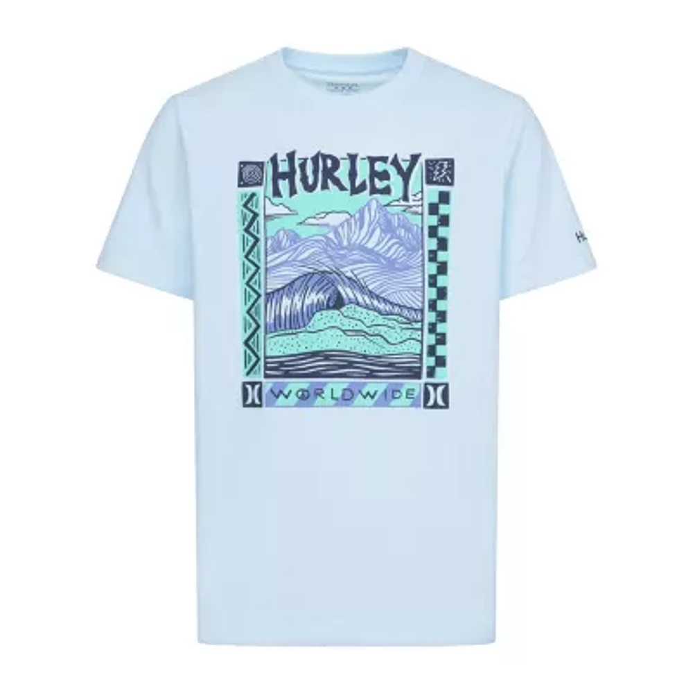 Hurley Big Boys Crew Neck Short Sleeve Graphic T-Shirt