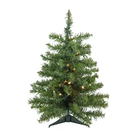 Northlight Canadian Pine With Warm Clear Lights 2 Foot Pre-Lit Pine Christmas Tree