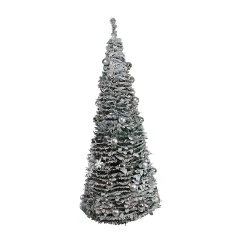 Northlight Pre-Decorated 6 Foot Flocked Christmas Tree