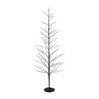 Northlight Matte Black White Led Lighted 7 Foot Pre-Lit Christmas Tree