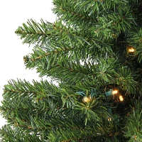 Northlight Medium Canadian Pine With Clear Led Lights 1 1/2 Feet Pre-Lit Pine Christmas Tree