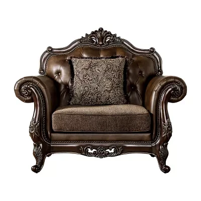 Somina Tufted Nailhead Trim Wingback Chair