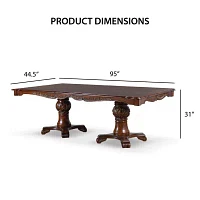 Auxun Rectangular Wood-Top Dining Table