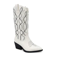 Yoki Womens Gayle-20 Block Heel Cowboy Boots